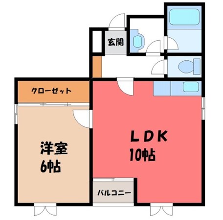 東武宇都宮駅 徒歩8分 2階の物件間取画像